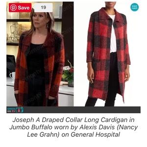 Joseph A. jumbo buffalo print super soft cardigan with pockets